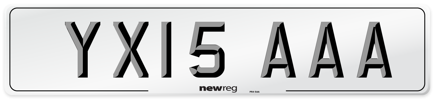 YX15 AAA Number Plate from New Reg